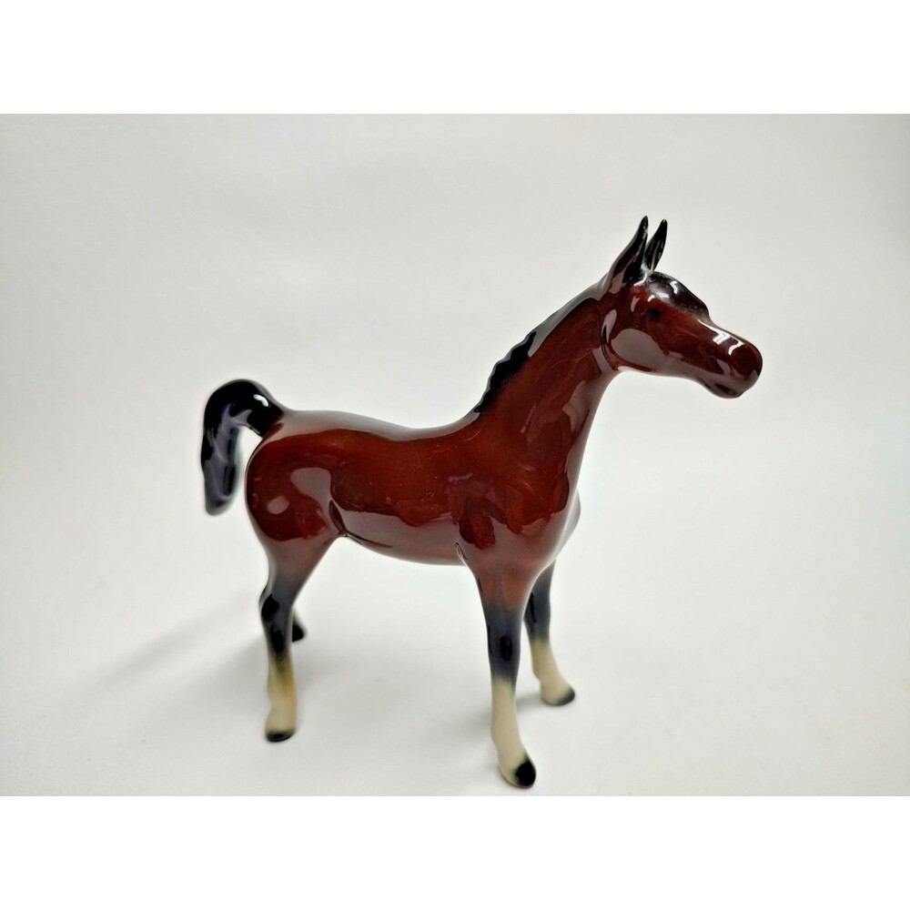 Vintage Goebel Small Bay Horse Figurine Germany 4.75" Tall